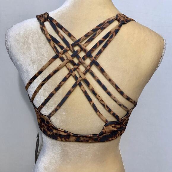 Onzie NWT Leopard Print Performance Sports Bra Women L - Picture 5 of 10